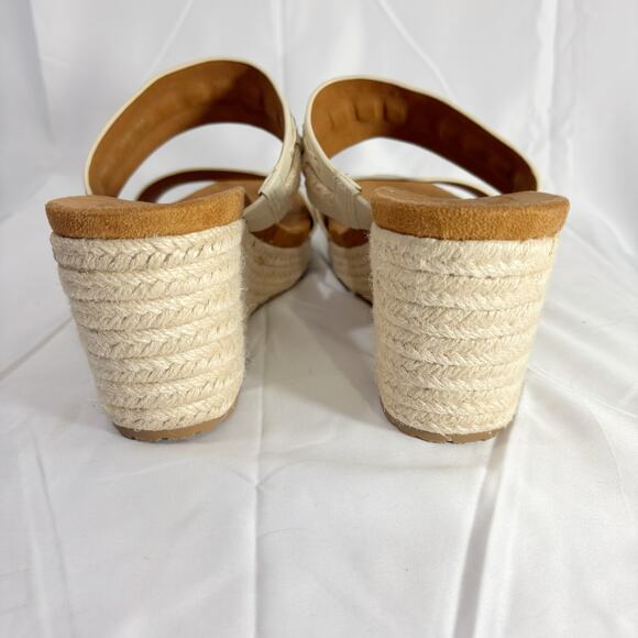 Zodiac Poppy Platform Espadrille Wedge tan/cream Sandals Women’s Size 9.5 - Picture 3 of 6